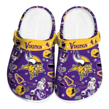 Minnesota Vikings Football Icons Clogs