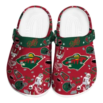 Minnesota Wild Football Icons Clogs