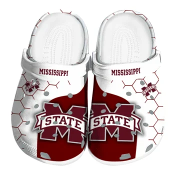 Mississippi State Bulldogs Hexagon Grid Clogs