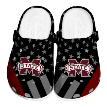 Mississippi State Bulldogs Stellar Stripes Theme Clogs