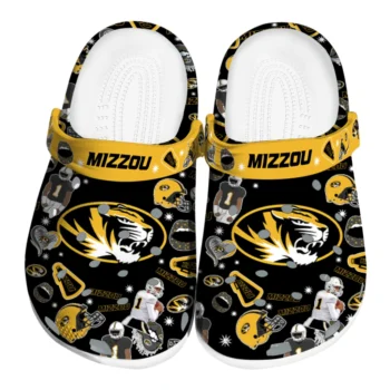 Missouri Tigers Football Icons Clogs