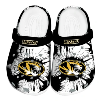 Missouri Tigers Splatter Graphics Clogs