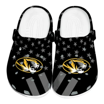 Missouri Tigers Stellar Stripes Theme Clogs