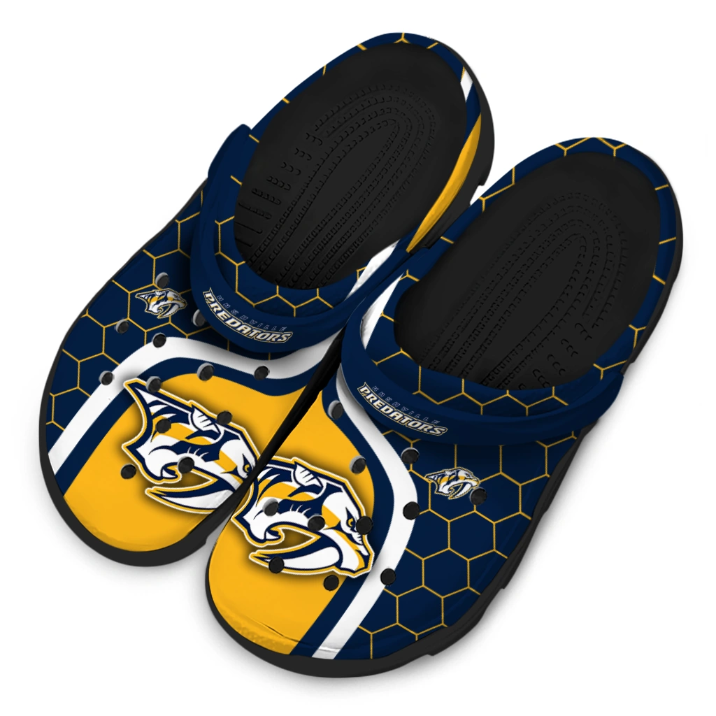 Nashville Predators Hexagon Grid Clogs - Image 4