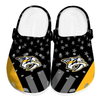 Nashville Predators Stellar Stripes Theme Clogs