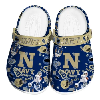 Navy Midshipmen Football Icons Clogs