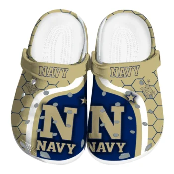 Navy Midshipmen Hexagon Grid Clogs