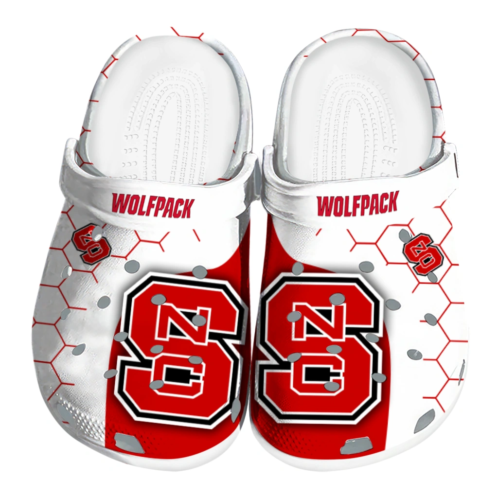 nc-state-wolfpack-hexagon-grid-clogs-best-selling nc state wolfpack hexagon grid clogs best selling