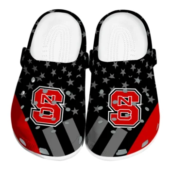NC State Wolfpack Stellar Stripes Theme Clogs