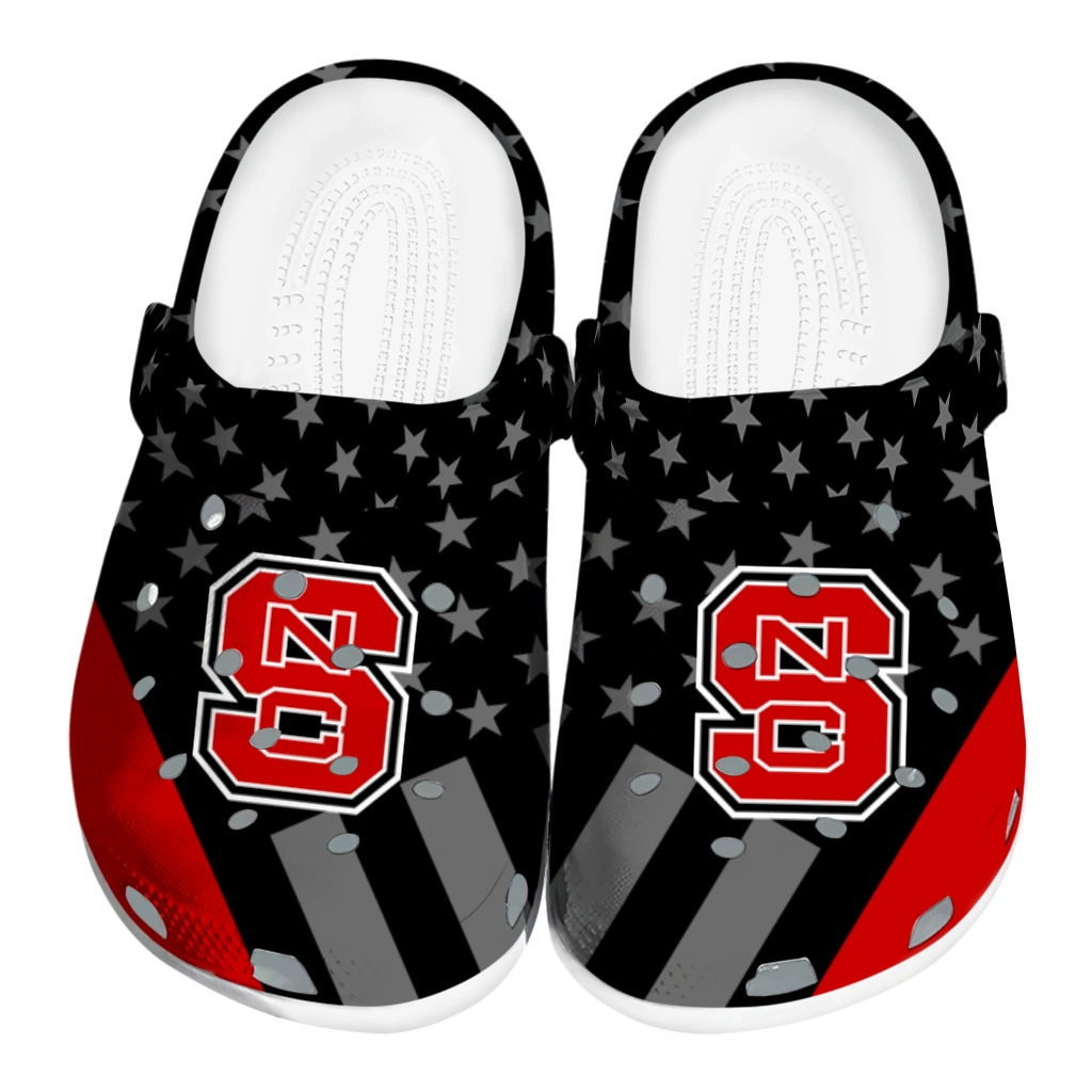 nc-state-wolfpack-stellar-stripes-theme-clogs-best-selling nc state wolfpack stellar stripes theme clogs best selling