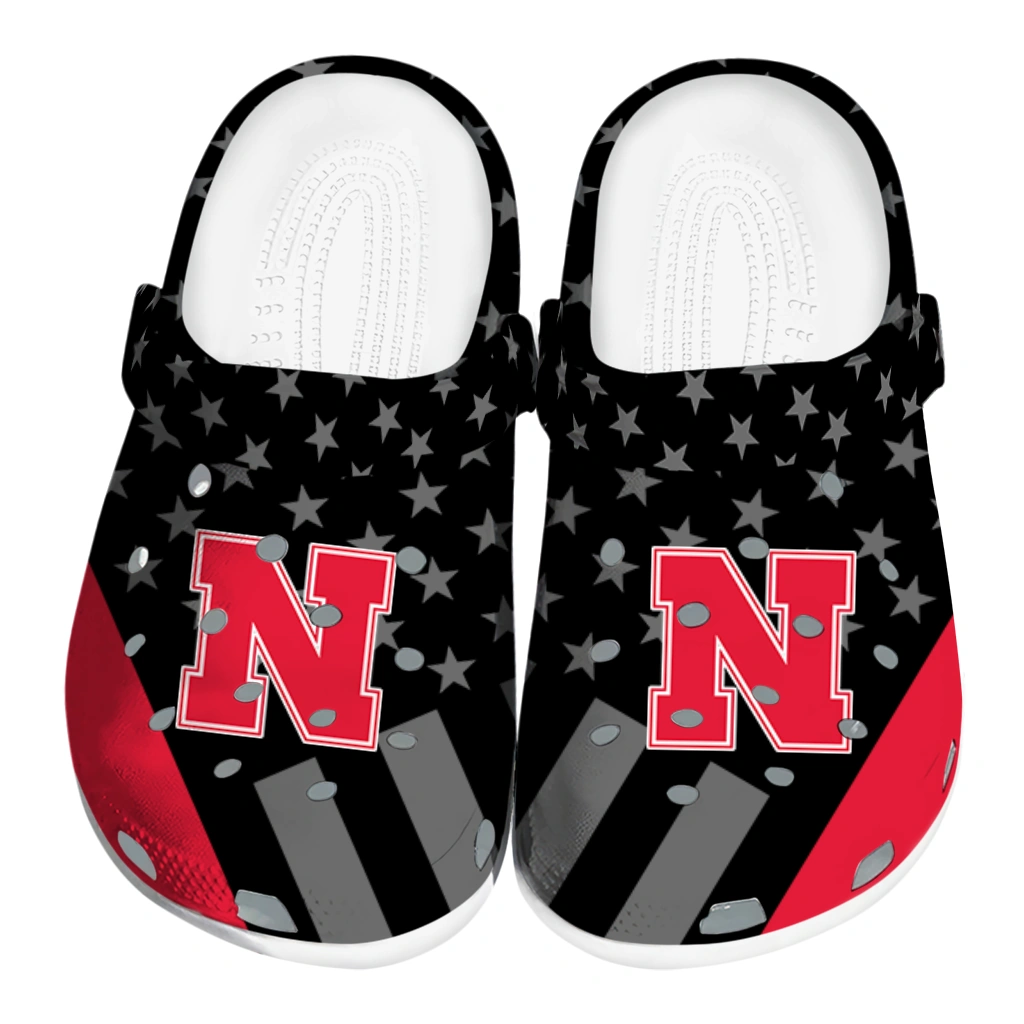 nebraska-cornhuskers-stellar-stripes-theme-clogs-best-selling nebraska cornhuskers stellar stripes theme clogs best selling