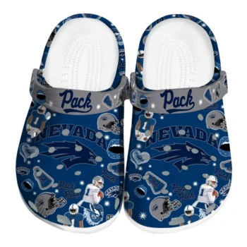 Nevada Wolf Pack Football Icons Clogs