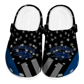 Nevada Wolf Pack Stellar Stripes Theme Clogs