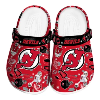 New Jersey Devils Football Icons Clogs