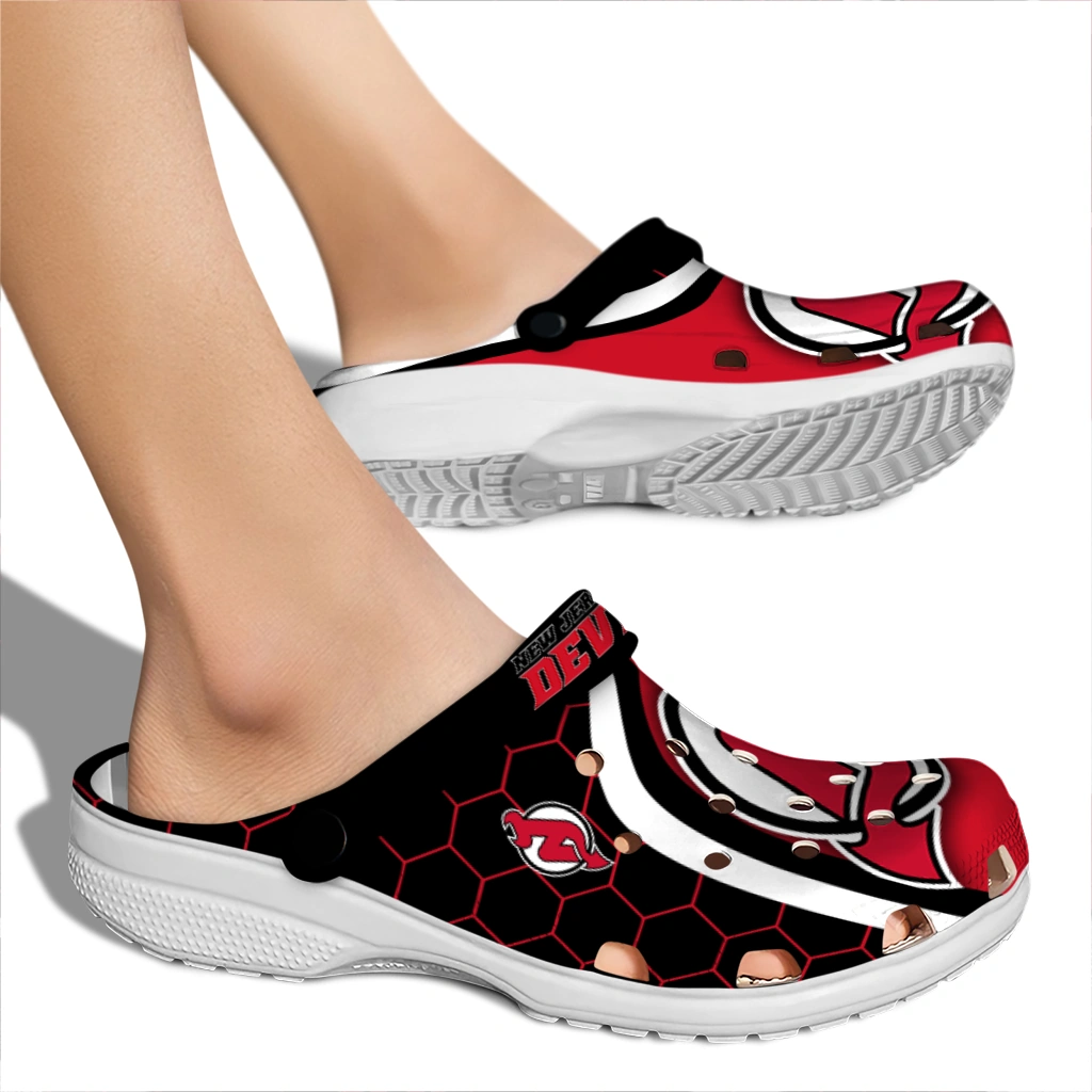 New Jersey Devils Hexagon Grid Clogs - Image 5