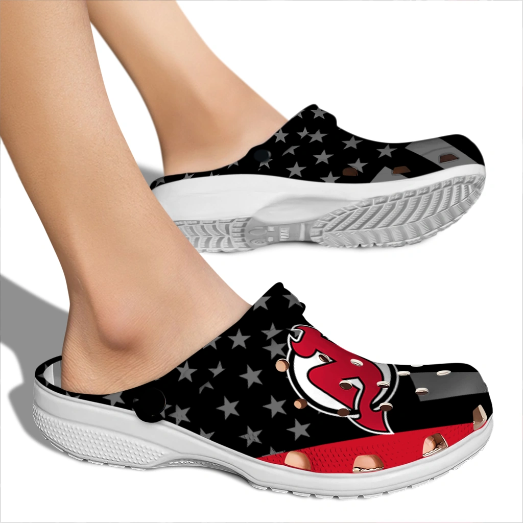 new-jersey-devils-stellar-stripes-theme-clogs-fashion-forward