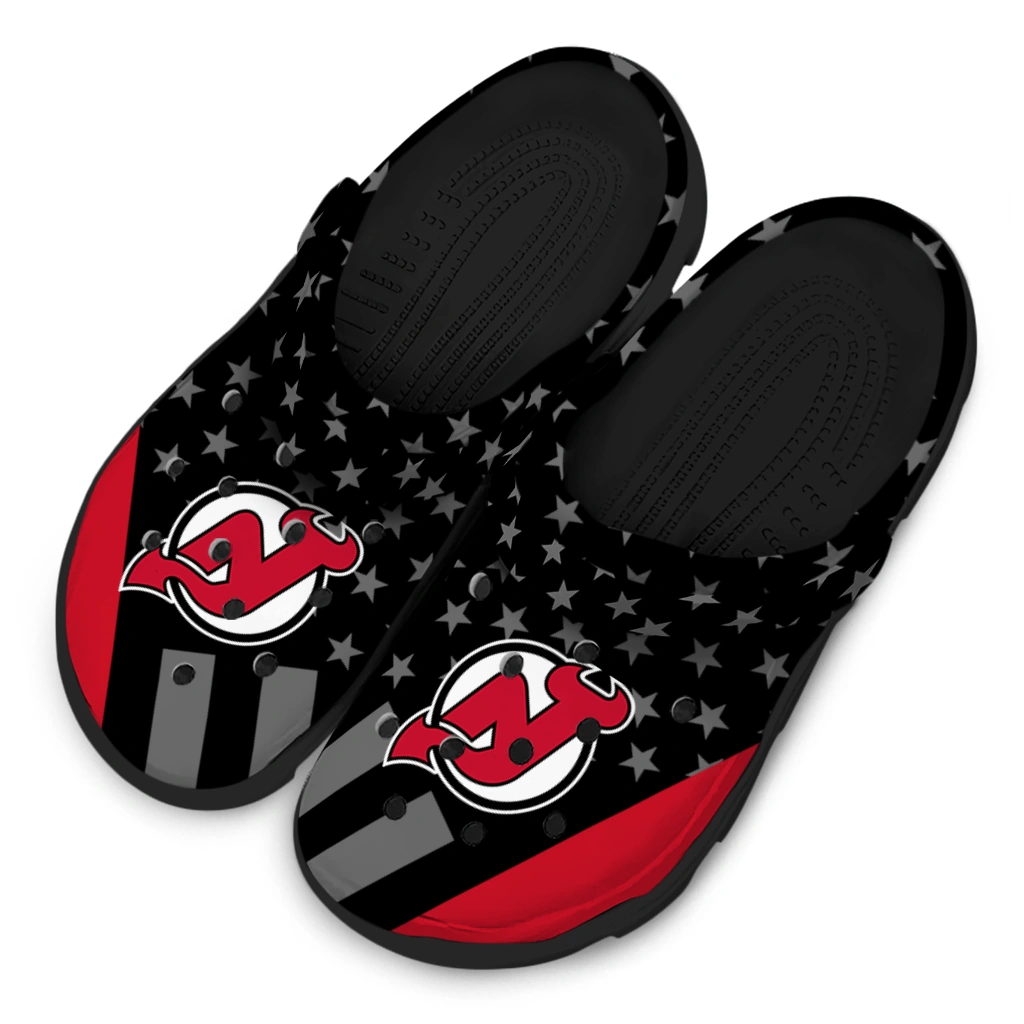 new-jersey-devils-stellar-stripes-theme-clogs-latest-model