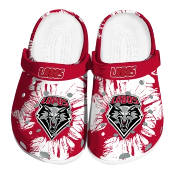 New Mexico Lobos Splatter Graphics Clogs