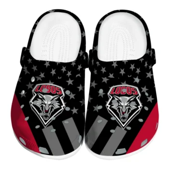 New Mexico Lobos Stellar Stripes Theme Clogs