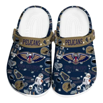 New Orleans Pelicans Football Icons Clogs