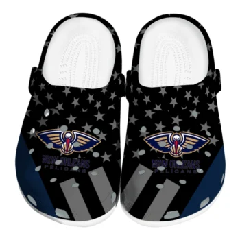 New Orleans Pelicans Stellar Stripes Theme Clogs