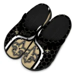new-orleans-saints-hexagon-grid-clogs-best-selling
