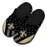 new-orleans-saints-stellar-stripes-theme-clogs-best-selling
