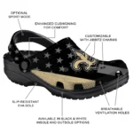 new-orleans-saints-stellar-stripes-theme-clogs-best-selling
