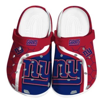 New York Giants Hexagon Grid Clogs