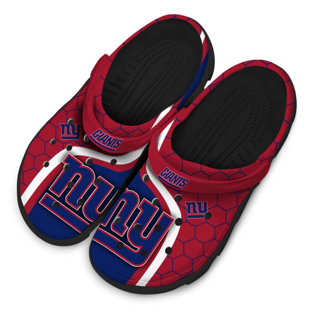 new-york-giants-hexagon-grid-clogs-latest-model