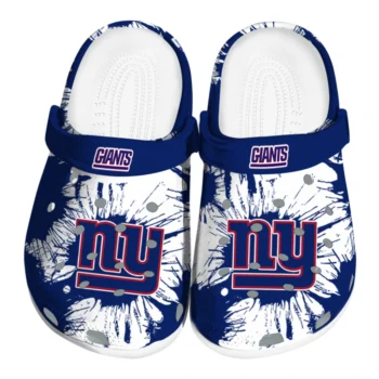 New York Giants Splatter Graphics Clogs