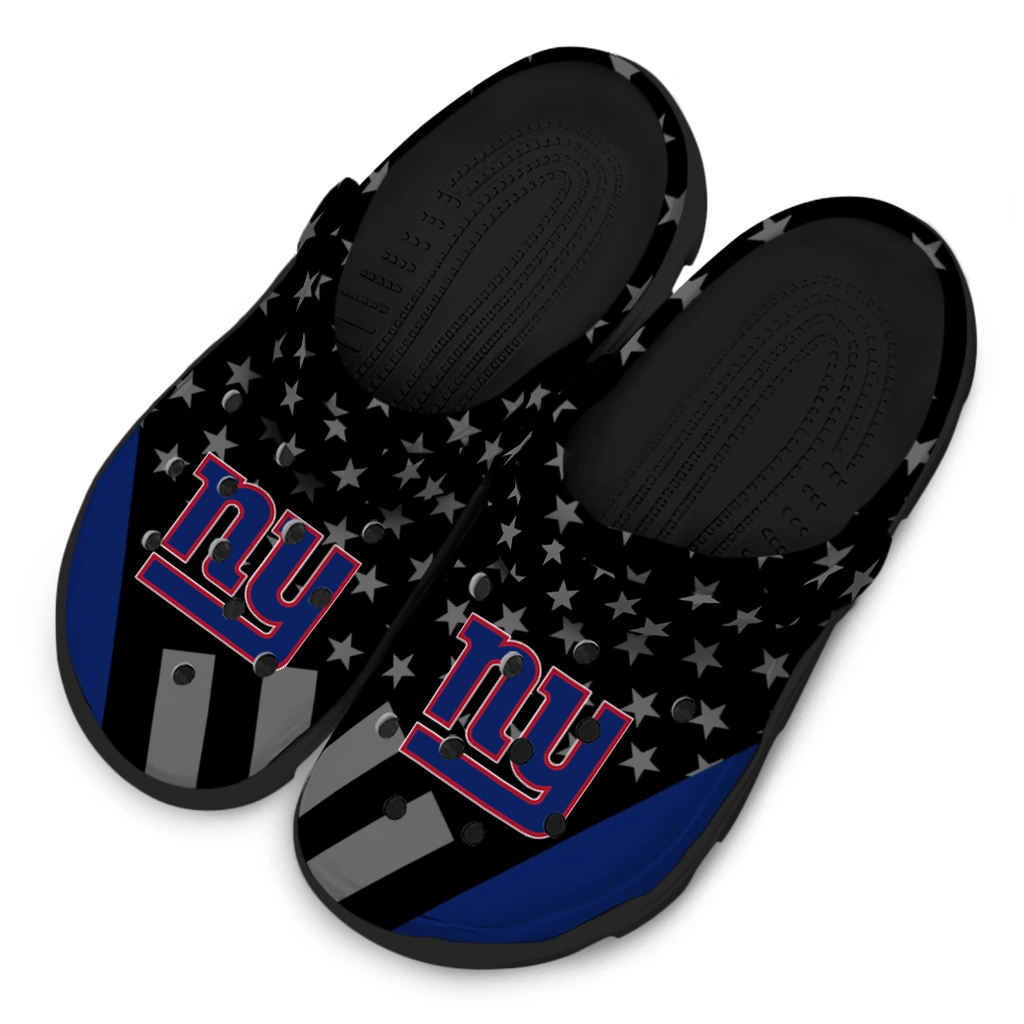 new-york-giants-stellar-stripes-theme-clogs-latest-model