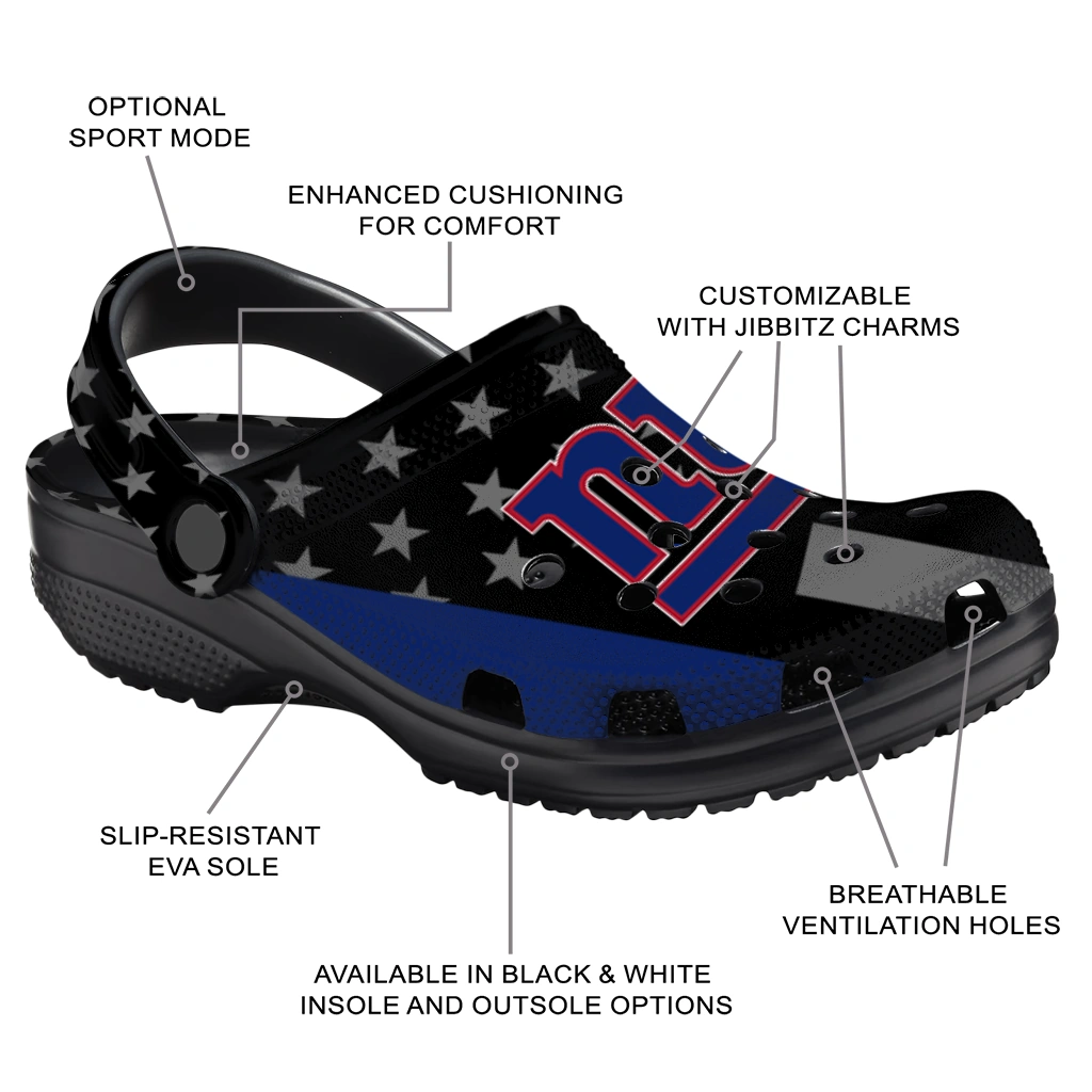 new-york-giants-stellar-stripes-theme-clogs-new-arrival