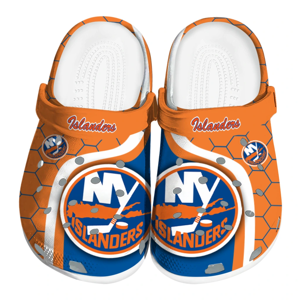 New York Islanders Hexagon Grid Clogs