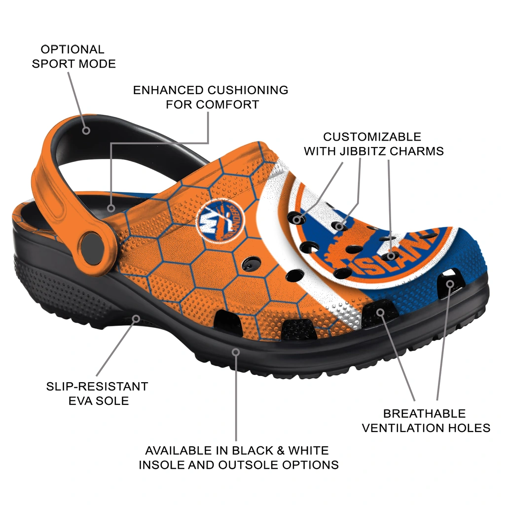 New York Islanders Hexagon Grid Clogs - Image 3