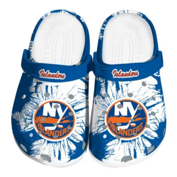 New York Islanders Splatter Graphics Clogs