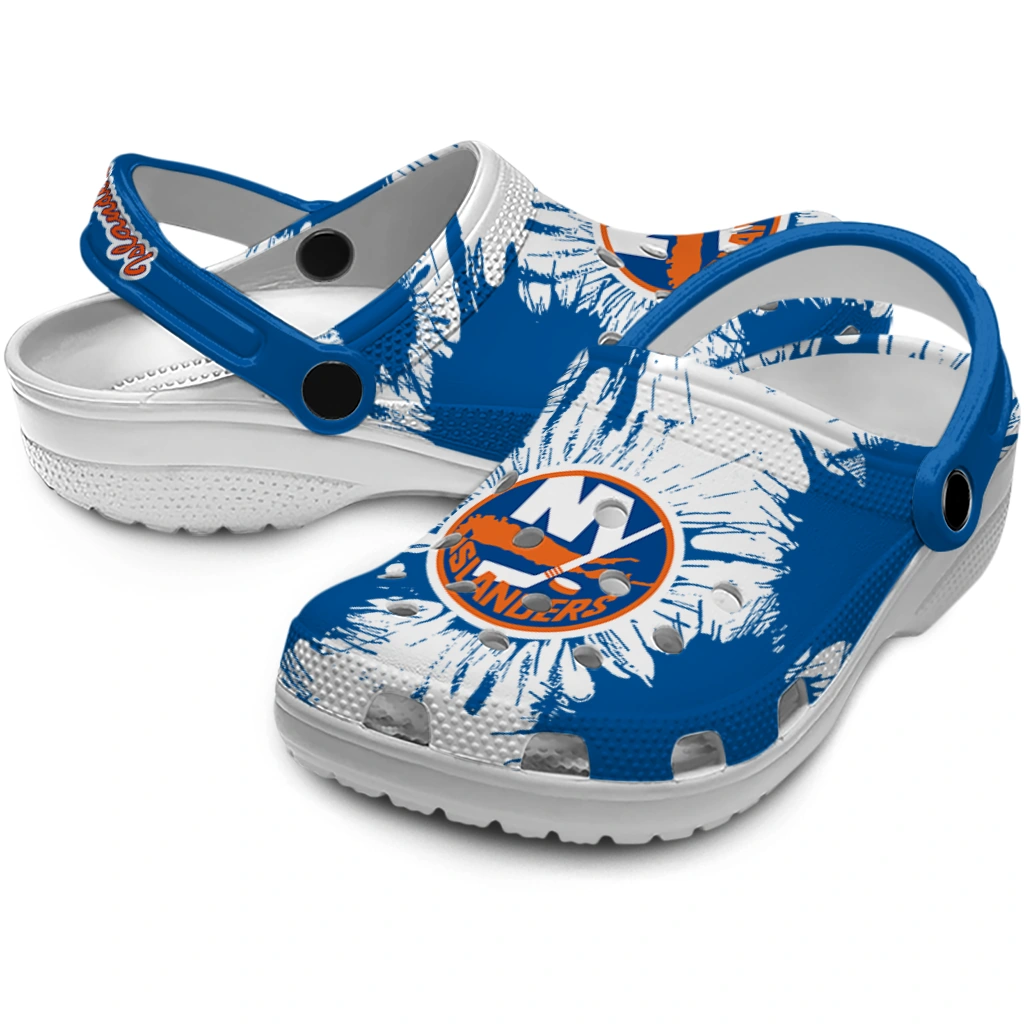 new-york-islanders-splatter-graphics-clogs-high-quality