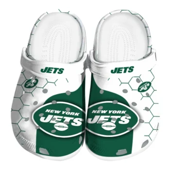 New York Jets Hexagon Grid Clogs
