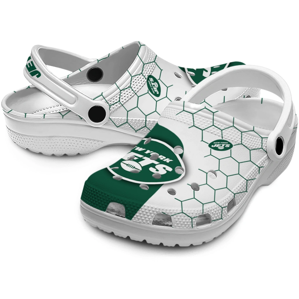 new-york-jets-hexagon-grid-clogs-high-quality