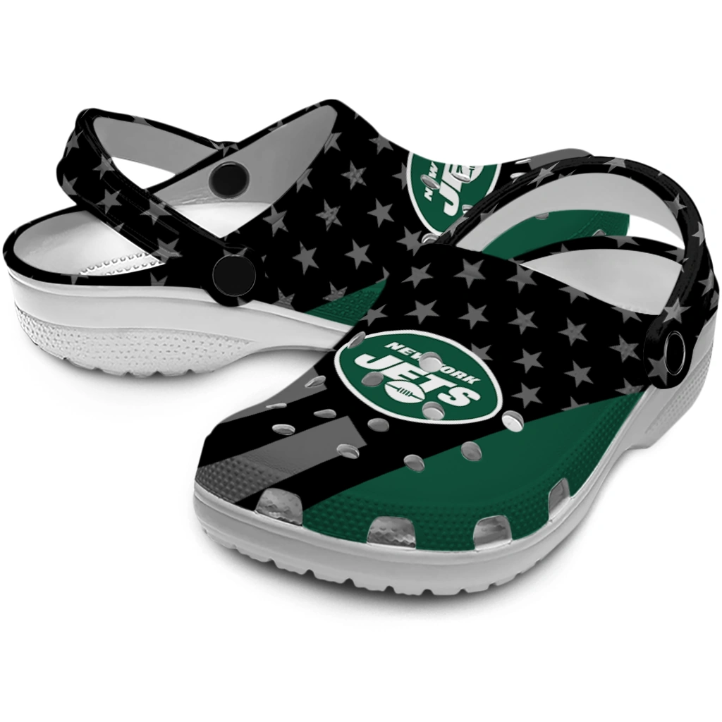 new-york-jets-stellar-stripes-theme-clogs-high-quality