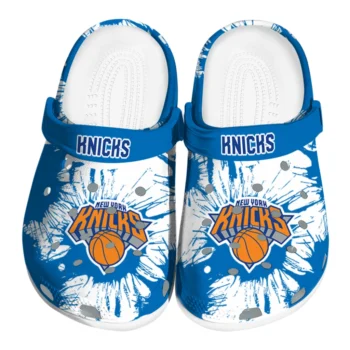 New York Knicks Splatter Graphics Clogs