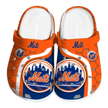 New York Mets Hexagon Grid Clogs
