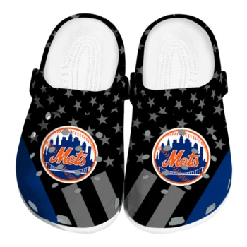 New York Mets Stellar Stripes Theme Clogs