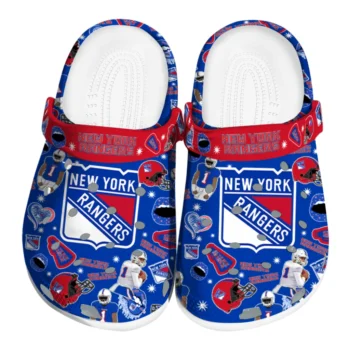 New York Rangers Football Icons Clogs