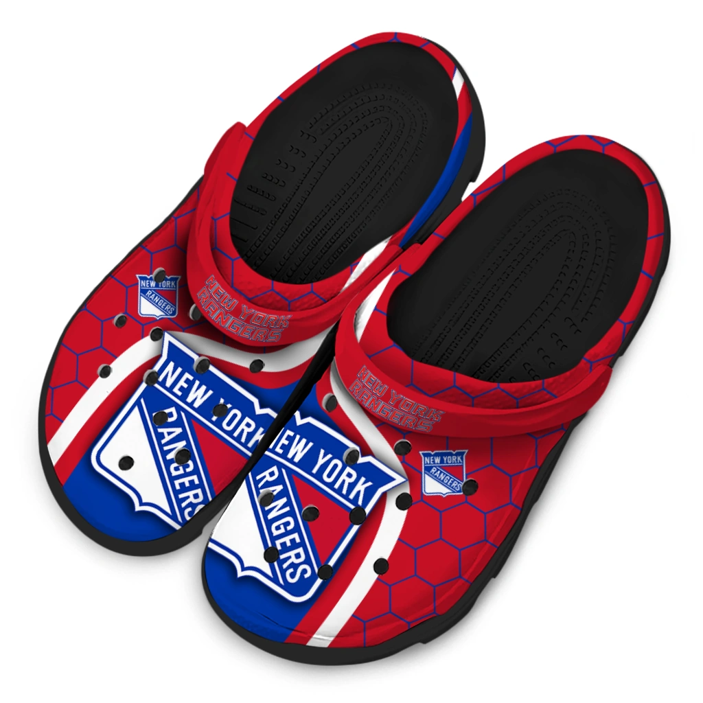New York Rangers Hexagon Grid Clogs - Image 4