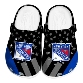 New York Rangers Stellar Stripes Theme Clogs