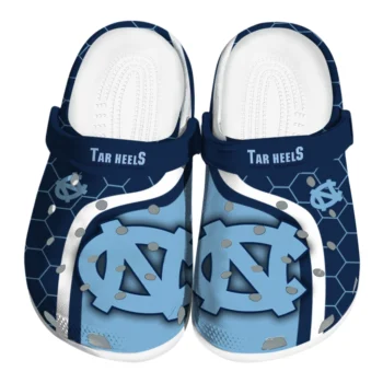 North Carolina Tar Heels Hexagon Grid Clogs