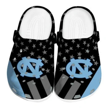 North Carolina Tar Heels Stellar Stripes Theme Clogs
