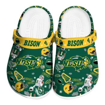 North Dakota State Bison Football Icons Clogs