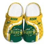 north-dakota-state-bison-hexagon-grid-clogs-best-selling